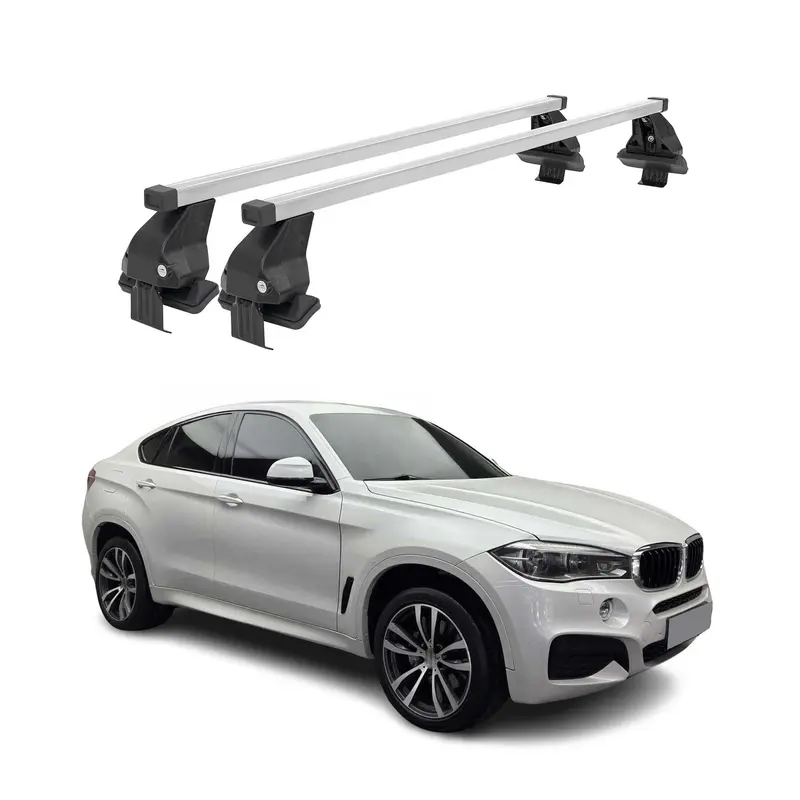 Barres de toit transversales Menabo pour BMW X6 F16 F86 2014-2019 Acier Gris