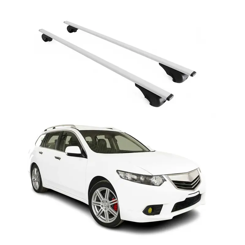 Barres de toit transversales pour Acura TSX Sportwagon 2010-2014 Acier Argent