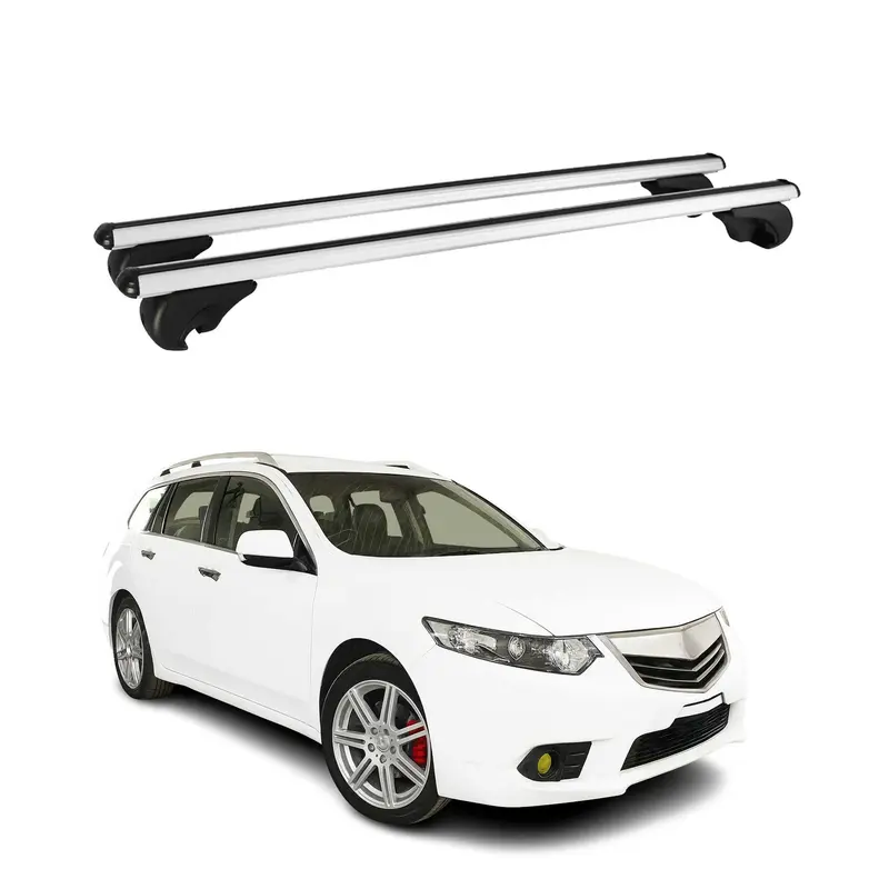 Barres de toit transversales pour Acura TSX Sportwagon 2010-2014 Alu Argent