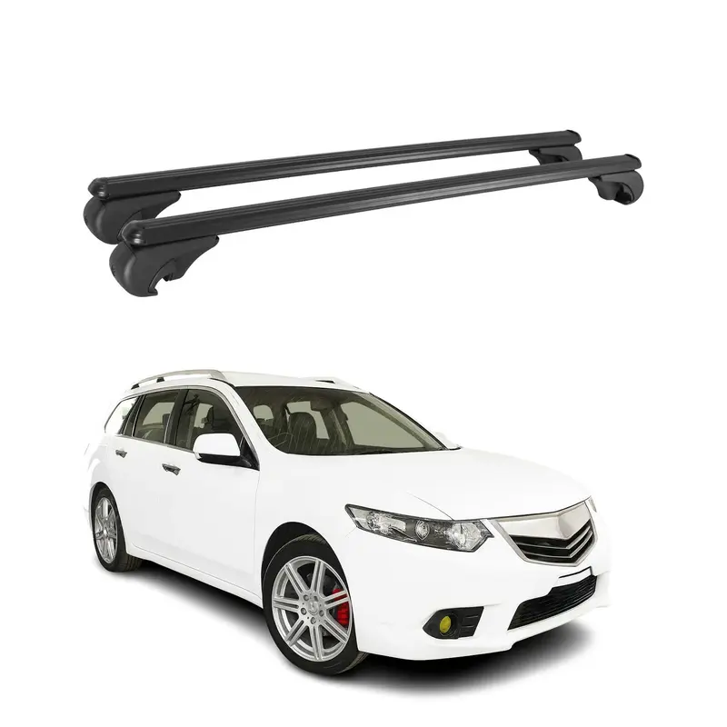 Barres de toit transversales pour Acura TSX Sportwagon 2010-2014 Aluminium Noir