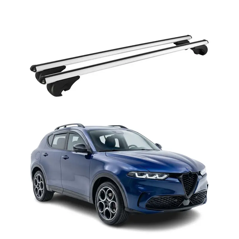 Barres de toit transversales pour Alfa Romeo Tonale 2022-2026 Aluminium Argent