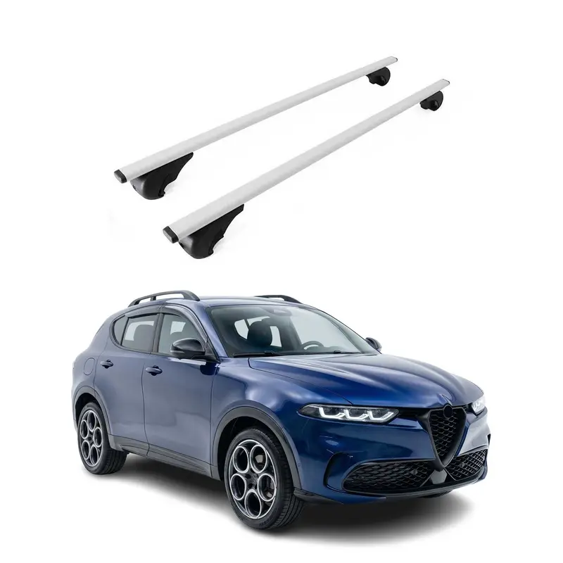Barres de toit transversales pour Alfa Romeo Tonale 2022-2026 Fer Argent 2Pcs