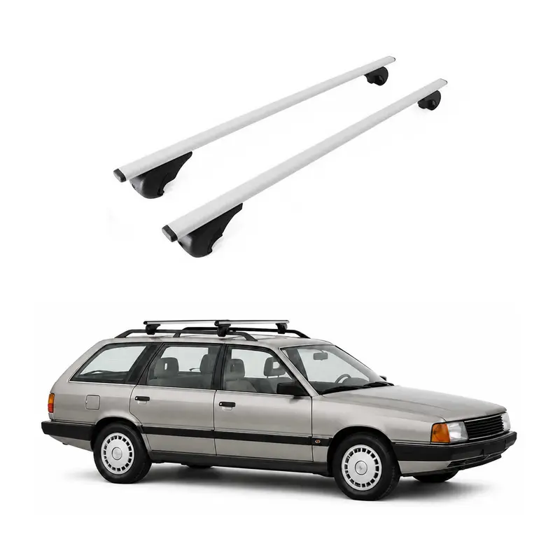 Barres de toit Transversales pour Audi 100 Avant 1983-1991 Fer Gris 2Pcs