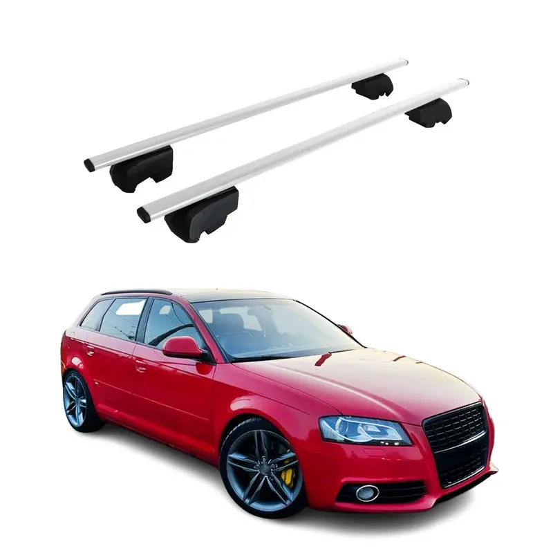 Barres de toit transversales pour Audi A3 8PA Sportback 2005-2013 Acier Argent