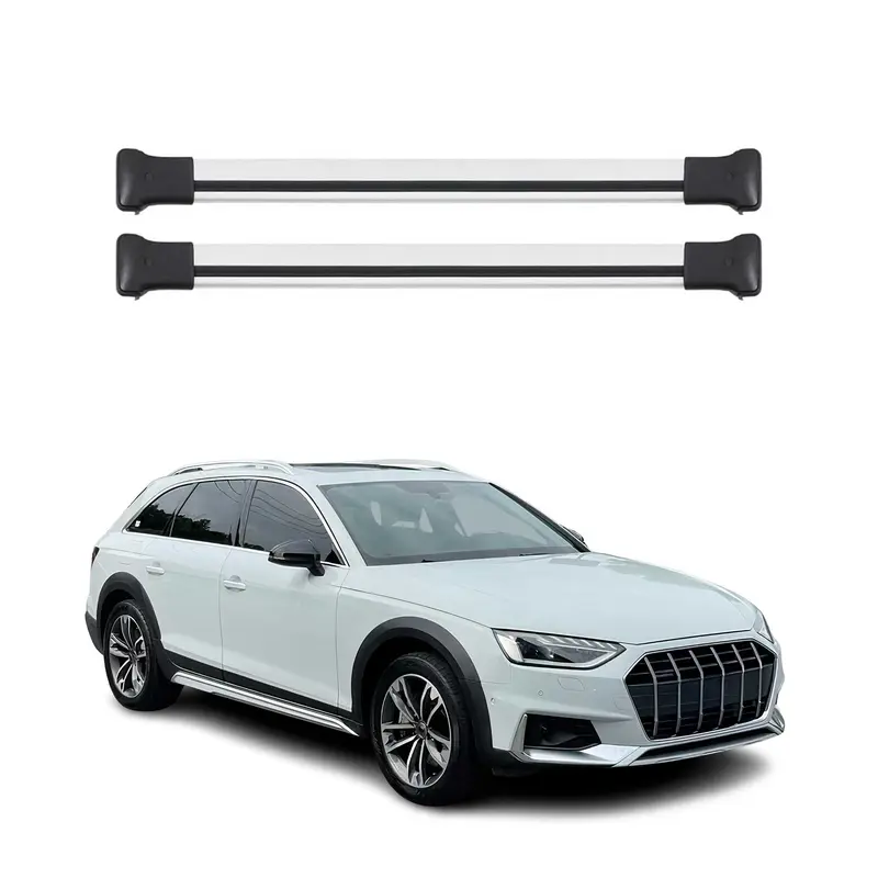 Barres de toit transversales pour Audi A4 Allroad SW 2016- Aluminium Gris