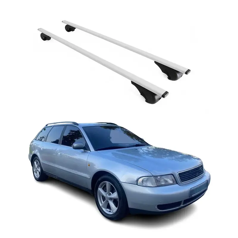 Barres de toit transversales pour Audi A4 B5 Break 1994-2001 Acier Argent