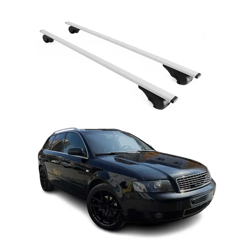 Barres de toit transversales pour Audi A4 B6 Break 2001-2004 Acier Argent