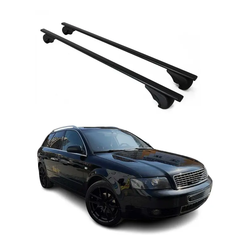 Barres de toit transversales pour Audi A4 B6 Break 2001-2004 Acier Noir