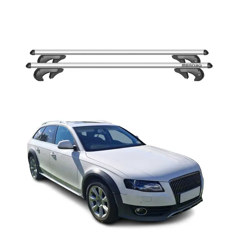 Barres de toit transversales pour Audi A4 B8 Allroad 2007-2015 90kg Alu Gris 2x