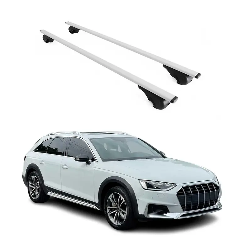 Barres de toit transversales pour Audi A4 B9 Allroad 2016-2025 Acier Argent