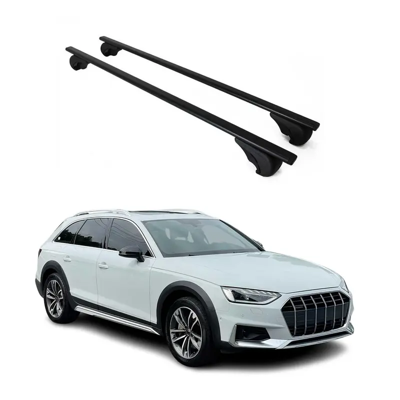 Barres de toit transversales pour Audi A4 B9 Allroad 2016-2025 Acier Noir