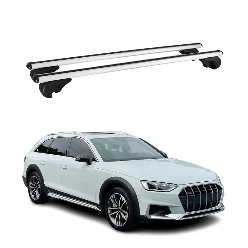 Barres de toit transversales pour Audi A4 B9 Allroad 2016-2025 Alu Gris 2x