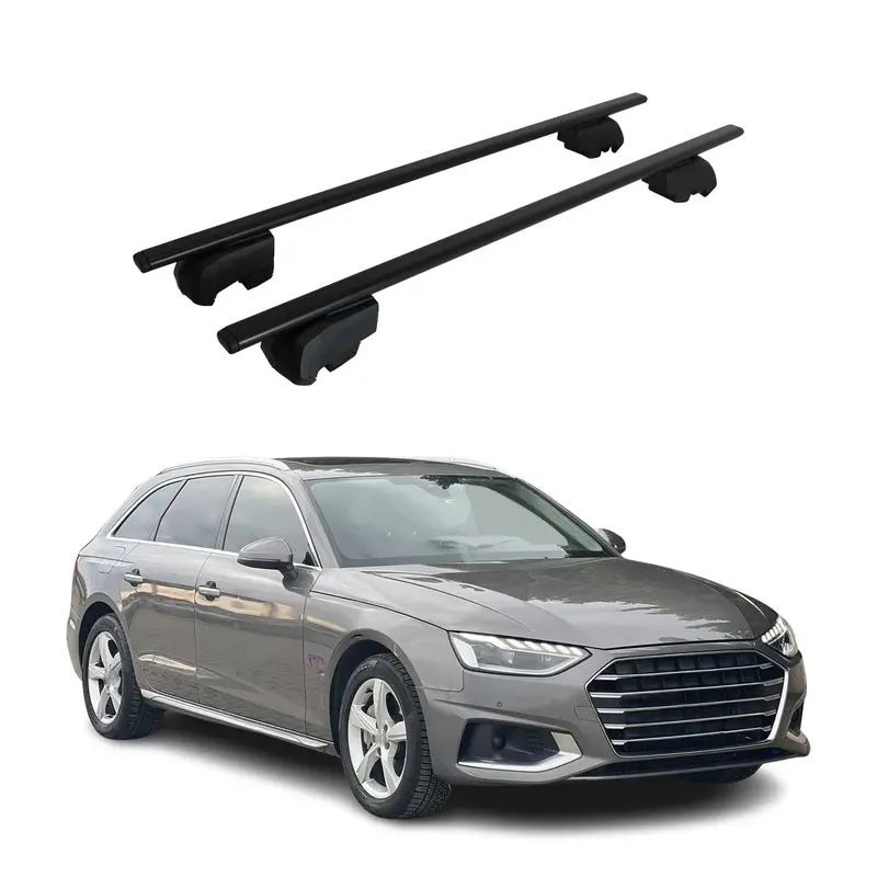 Barres de toit transversales pour Audi A4 B9 Break 2016-2025 Acier Noir