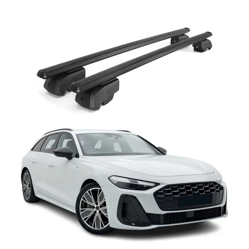 Barres de toit transversales pour Audi A5 B10 Break 2025-2026 2Pcs Alu Noir