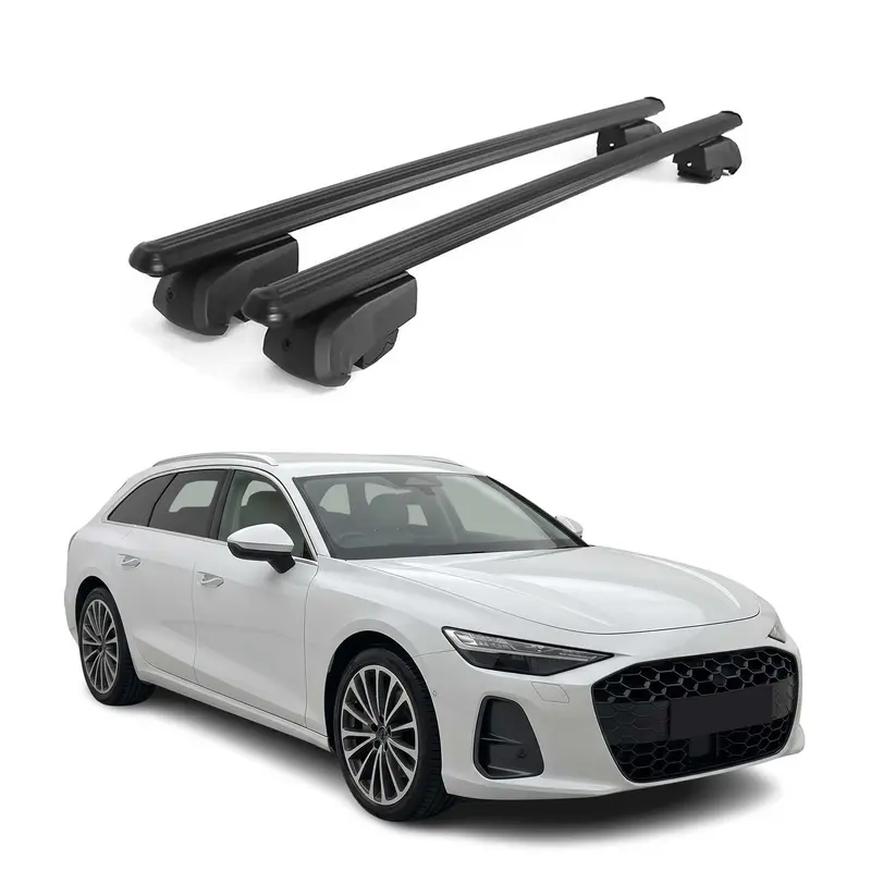 Barres de toit transversales pour Audi A6 C9 Break 2025-2026 2Pcs Alu Noir