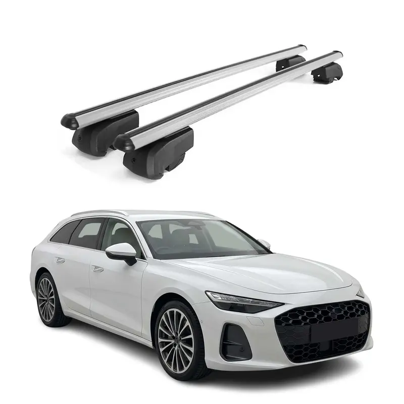Barres de toit transversales pour Audi A6 C9 Break 2025-2026 Aluminium Gris 2Pcs