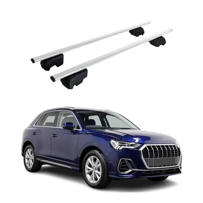 Barres de toit transversales pour Audi Q3 F3 2018-2025 Acier Gris 2x