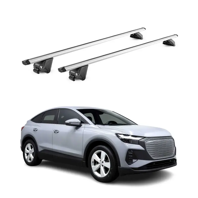 Barres de toit transversales pour Audi Q4 2021-2026 Alu Gris Argenté 2Pcs ABE