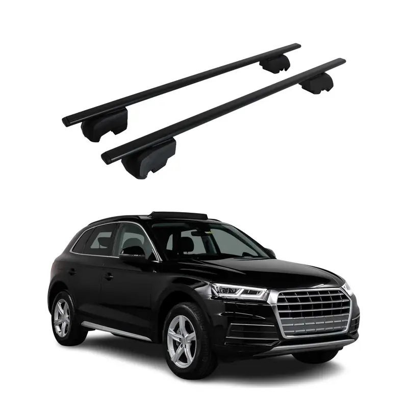 Barres de toit transversales pour Audi Q5 2017-2025 Fer Noir 2Pcs