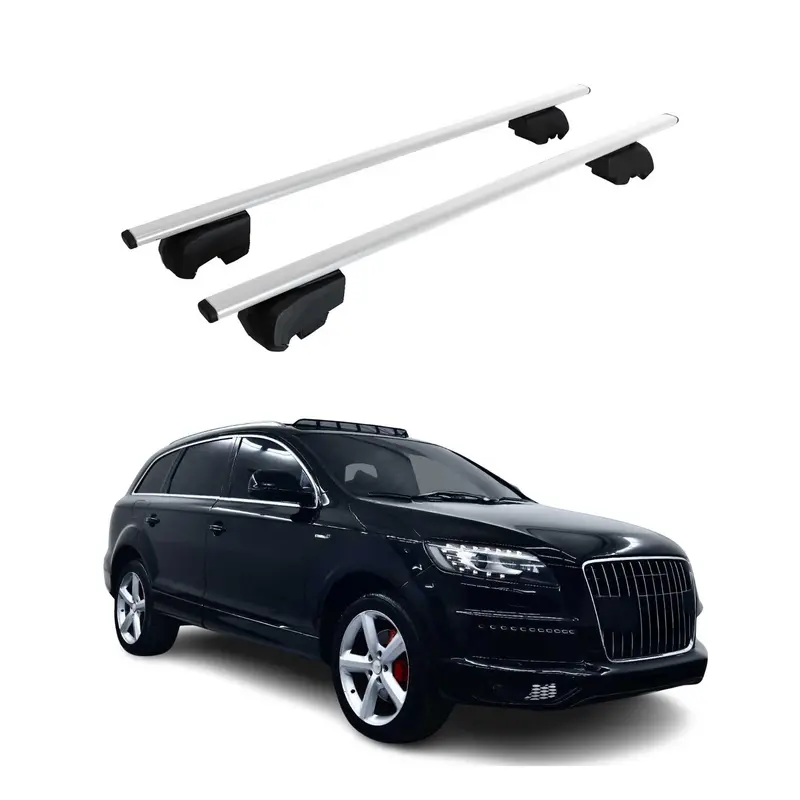 Barres de toit Transversales pour Audi Q7 4L 2006-2015 Acier Argent ABE