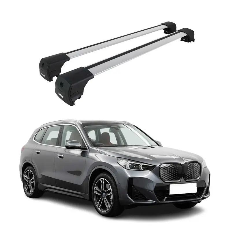 Barres De Toit Transversales pour BMW iX1 U11 2022-2026 Aluminium Gris 2Pcs