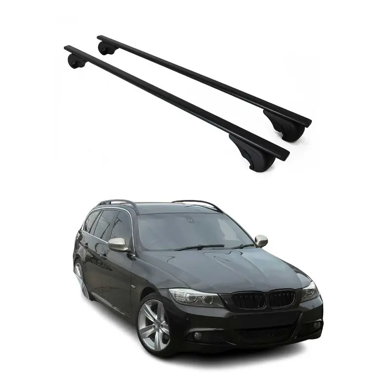 Barres de toit transversales pour BMW Série 3 E91 Break 2004-2012 Acier Noir