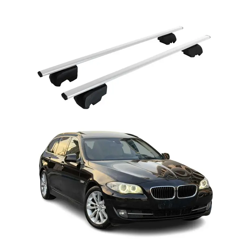 Barres de toit transversales pour BMW Série 5 F11 Break 2009-2017 Acier Argent