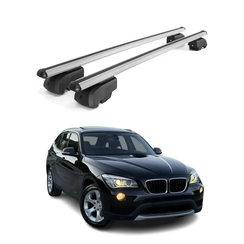 Barres de toit transversales pour BMW X1 E84 2009-2015 Aluminium Gris 2Pcs