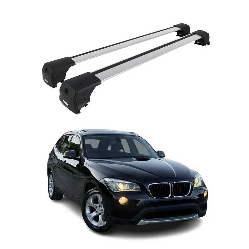 Barres de toit transversales pour BMW X1 E84 2009-2015 Aluminium Gris ABE