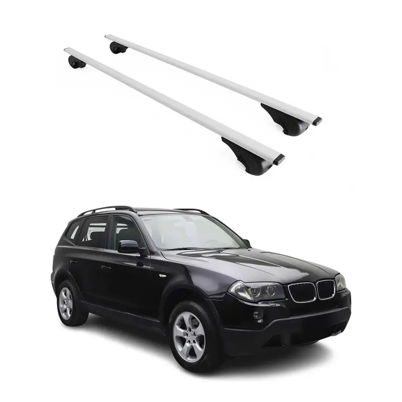 Barres de toit transversales pour BMW X3 E83 2003-2010 Acier Argent