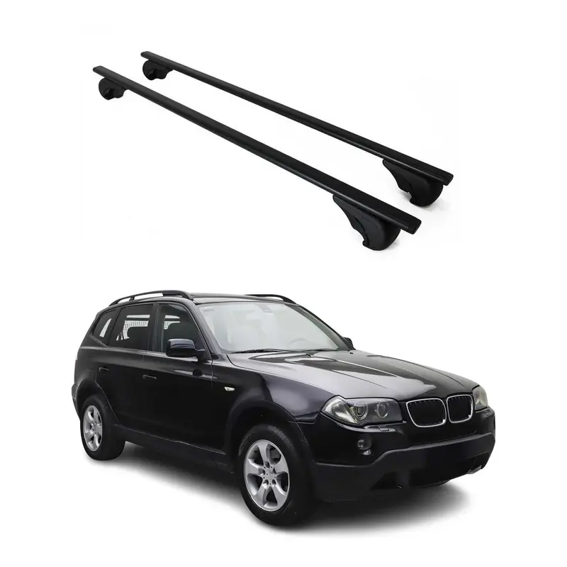 Barres de toit transversales pour BMW X3 E83 2003-2010 Acier Noir