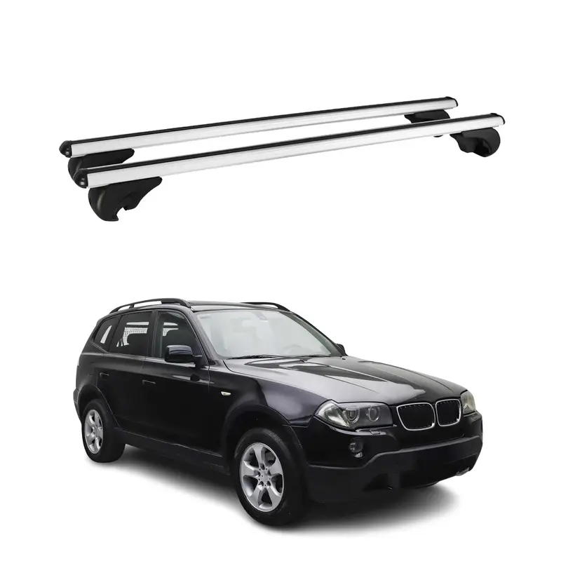 Barres de toit transversales pour BMW X3 E83 2003-2010 Aluminium Argent