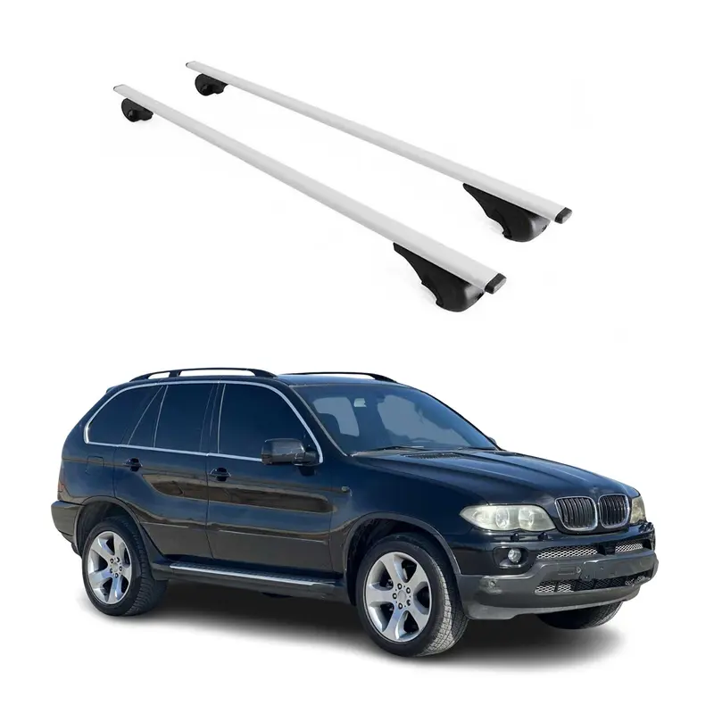 Barres de toit transversales pour BMW X5 E53 1999-2006 Acier Argent