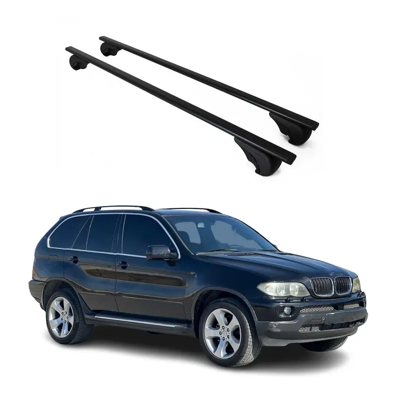 Barres de toit transversales pour BMW X5 E53 1999-2006 Acier Noir