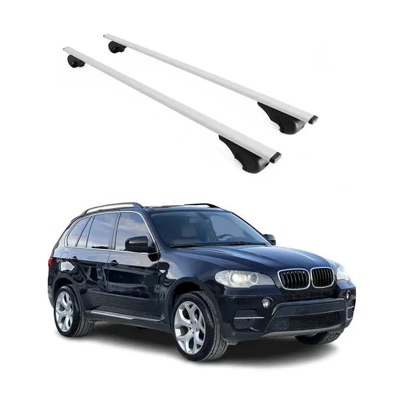 Barres de toit transversales pour BMW X5 E70 2006-2013 Acier Argent