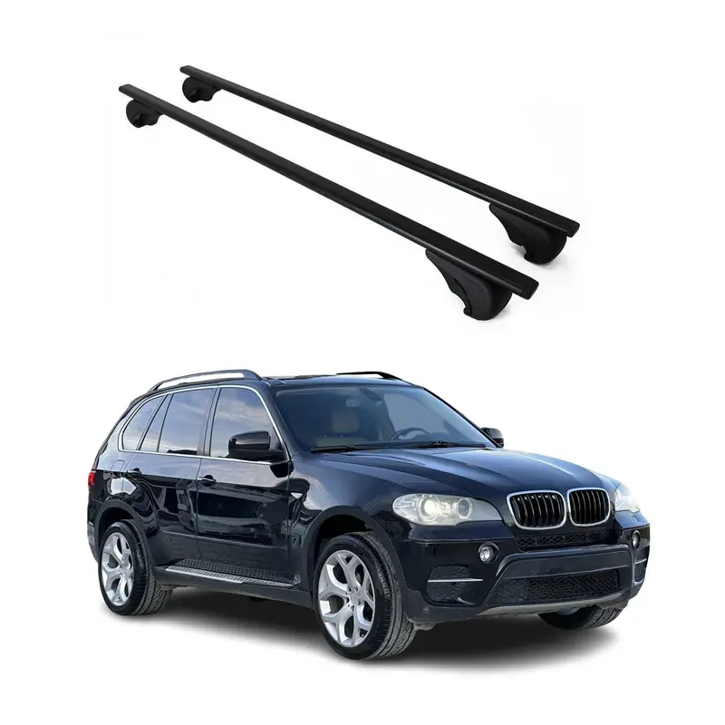 Barres de toit transversales pour BMW X5 E70 2006-2013 Acier Noir
