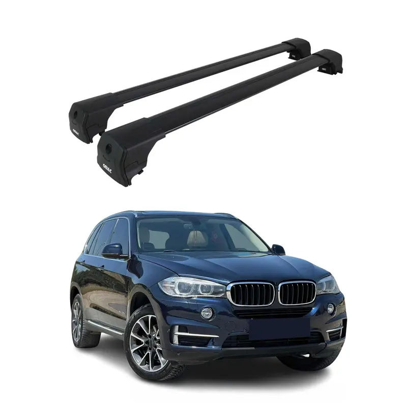 Barres de toit transversales pour BMW X5 F15 F85 2013-2018 Alu Noir ABE
