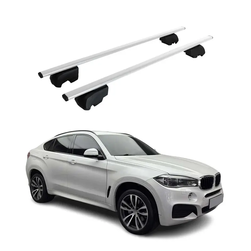 Barres de toit transversales pour BMW X6 F16 F86 2014-2019 Acier Argent