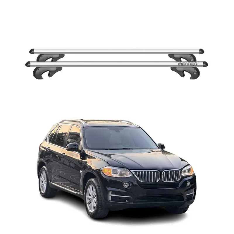 Barres de toit transversales pour BMW X7 G07 2018-2026 90kg Alu Gris 2x