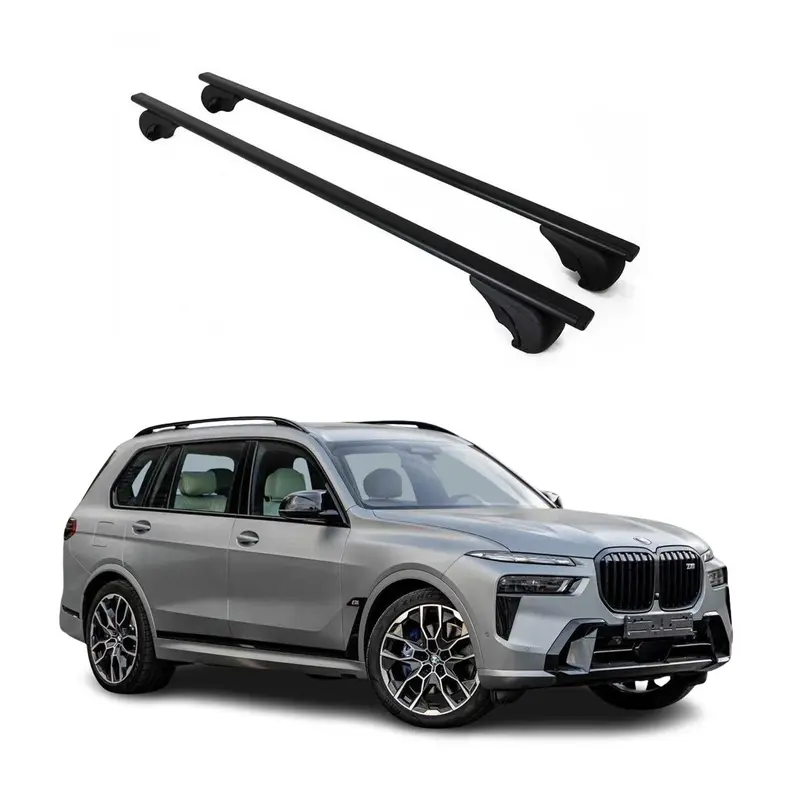 Barres de toit transversales pour BMW X7 G07 2019-2024 Acier Noir