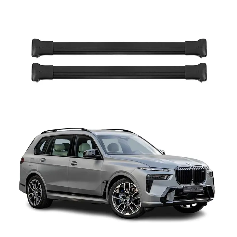 Barres de toit transversales pour BMW X7 G07 2019-2024 Aluminium Noir