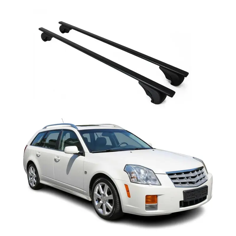 Barres de toit Transversales pour Cadillac BLS Break 2006-2010 Acier Noir