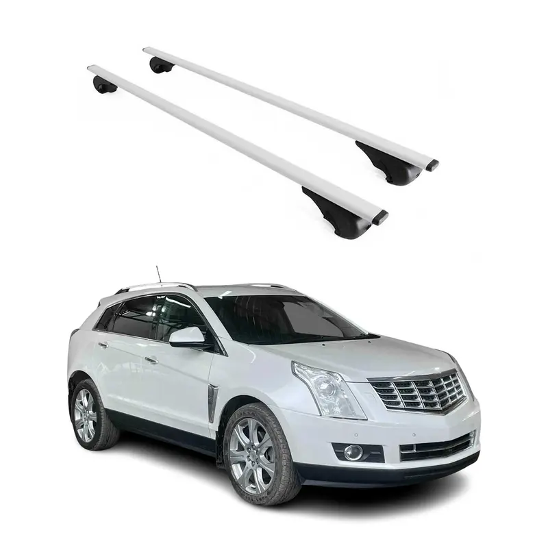 Barres de toit Transversales pour Cadillac SRX 2005-2009 Acier Argent