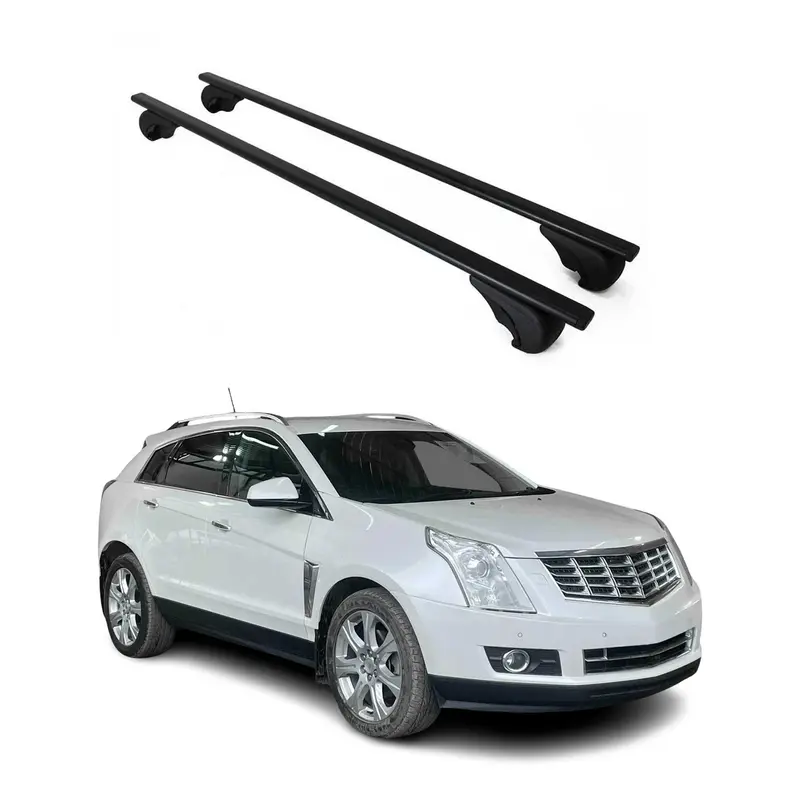 Barres de toit Transversales pour Cadillac SRX 2005-2009 Acier Noir