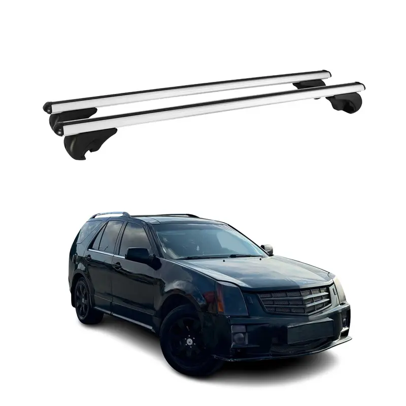 Barres de toit Transversales pour Cadillac SRX 2005-2009 Aluminium Argent