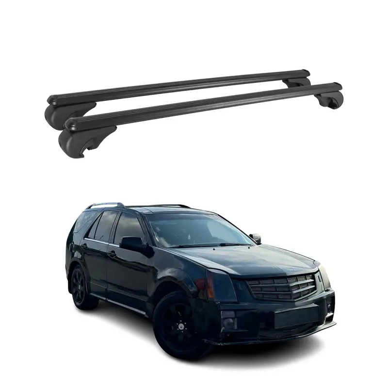 Barres de toit Transversales pour Cadillac SRX 2005-2009 Aluminium Noir