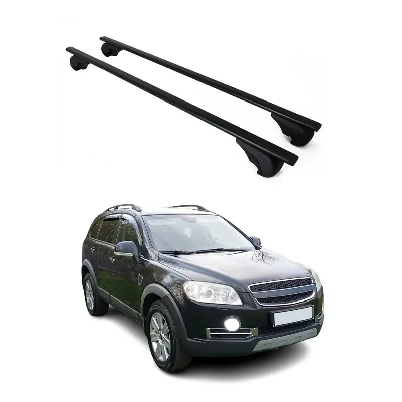Barres de toit Transversales pour Chevrolet Captiva 2006-2015 Acier Noir