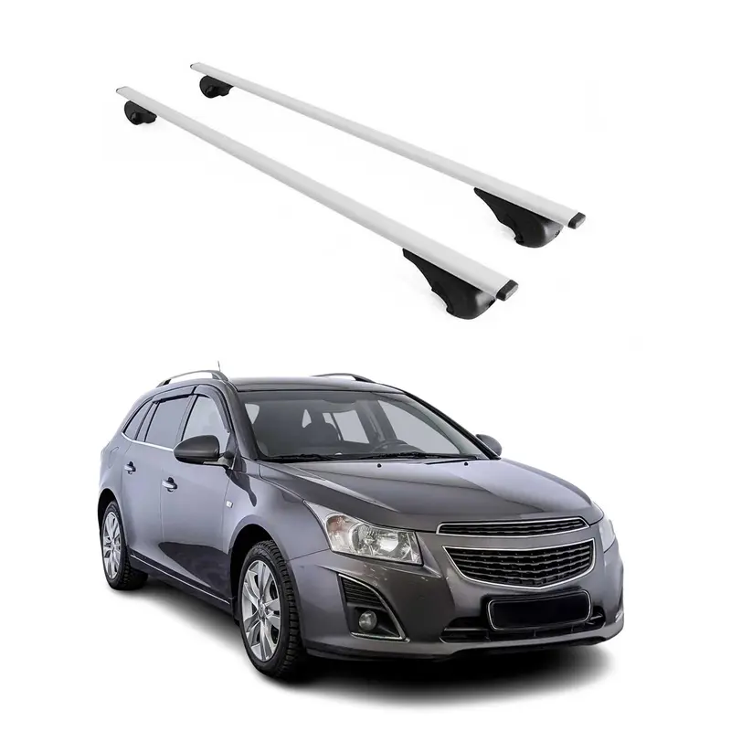 Barres de toit Transversales pour Chevrolet Cruze 2012-2015 Acier Argent