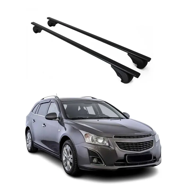 Barres de toit Transversales pour Chevrolet Cruze 2012-2015 Acier Noir