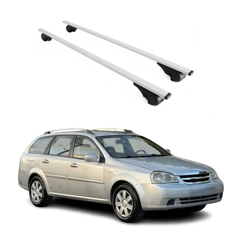 Barres de toit Transversales pour Chevrolet Lacetti 2004-2011 Acier Argent